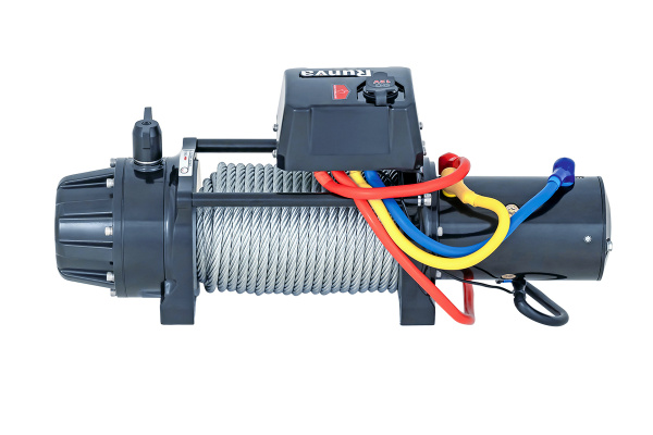 Лебёдка электрическая 12V Runva 12500 lbs 5670 кг влагозащищенная, стальной трос