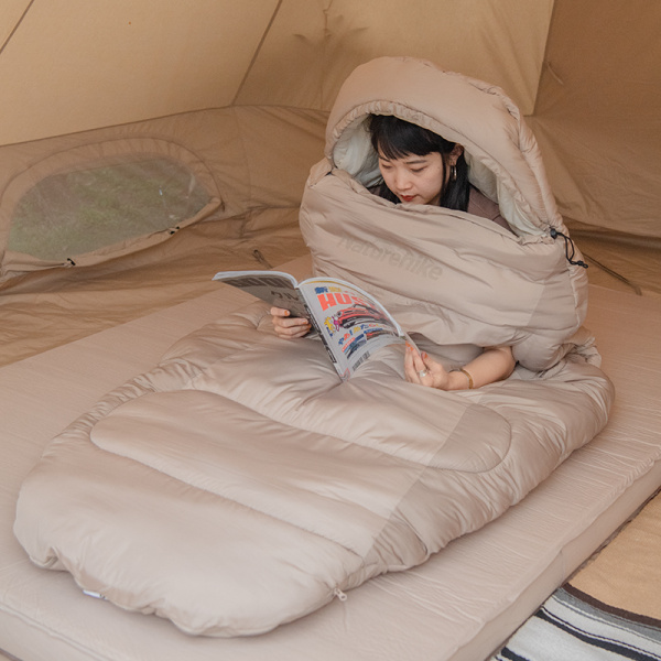 Мешок спальный Naturehike Oval PS200, 220х95 см, (правый) (ТК: +9C), серый