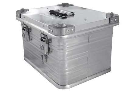 Ящик алюминиевый РИФ усиленный с замком 432х335х277 мм (ДхШхВ)