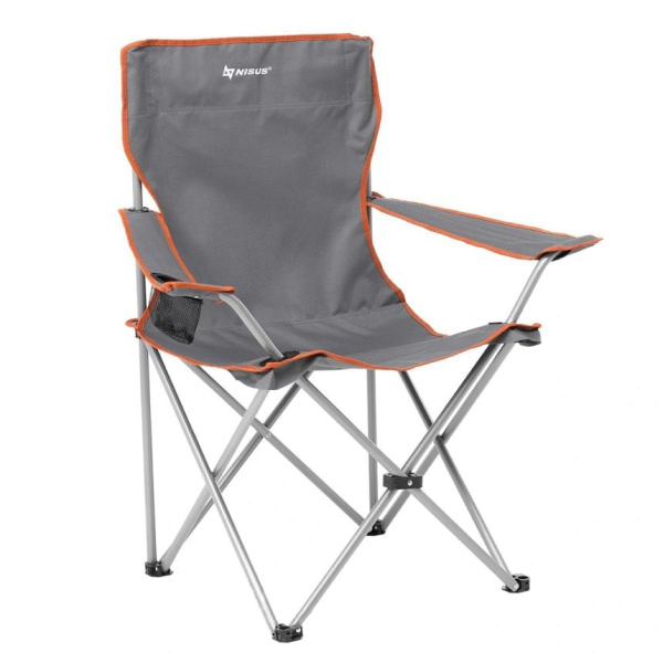 Кресло NISUS складное серое 100 кг.