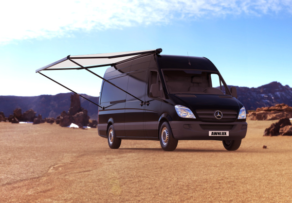 Маркиза автомобильная РИФ 3,5х2,5 м кассетная с электроприводом, корпус черный.