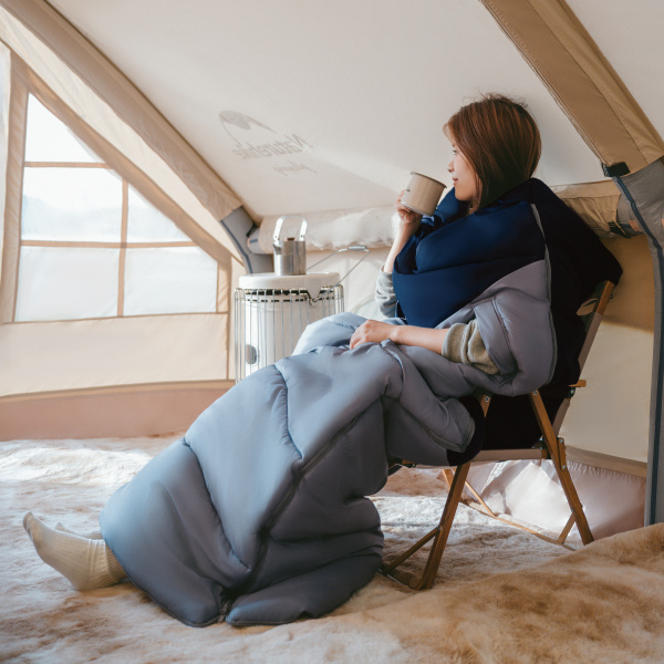 Мешок спальный Naturehike Sunny Day PL02 U250, (190+30)х80 см, (левый) (ТК: +8C), серо-голубой