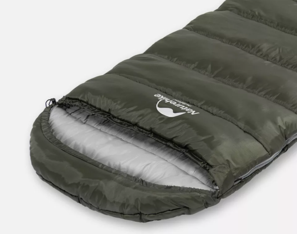 Мешок спальный Naturehike U350, (190х30)х75 см, (правый) (ТК: +1C), темно-зеленый