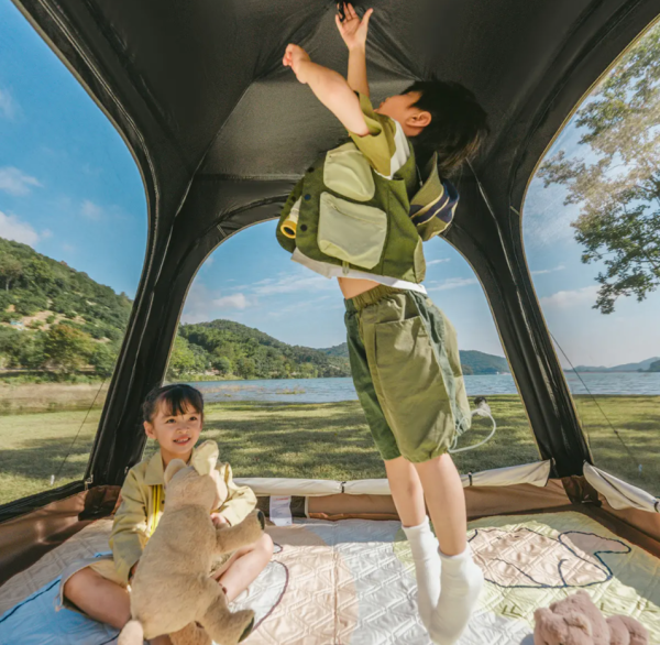 3 Палатка Naturehike Ango 3-местная, быстросборная, коричневая