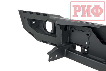 Бампер РИФ силовой передний Jeep Wrangler JL 2018+ под штатные фары, без защитной дуги (для а/м с низкими перед. крыльями)