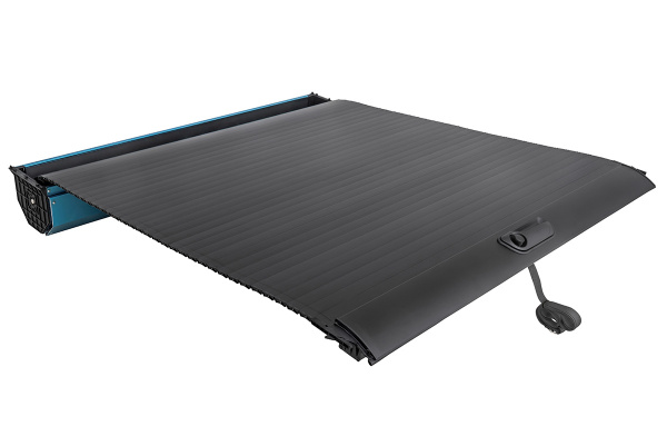 Крышка кузова РИФ для Sollers ST6 / JAC T6, роллета раздвижная 1538х1606 мм, алюминиевая, черная