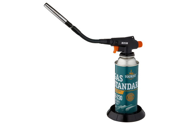 Резак газовый TOURIST FLEX с пьезоподжигом, гибкое сопло паяльного типа.