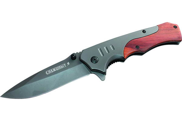 Нож туристический "СЛЕДОПЫТ", деревянная ручка, клинок 100 мм, в чехле