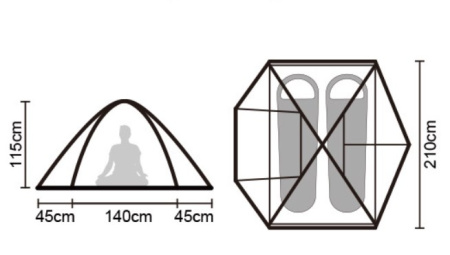 Палатка Naturehike Cloud-Creek, 2-местная, белая