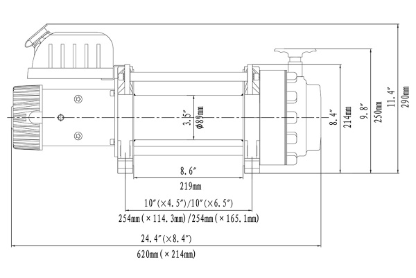 Лебёдка электрическая (индустр.) 12V Runva 17500 lbs 7930 кг