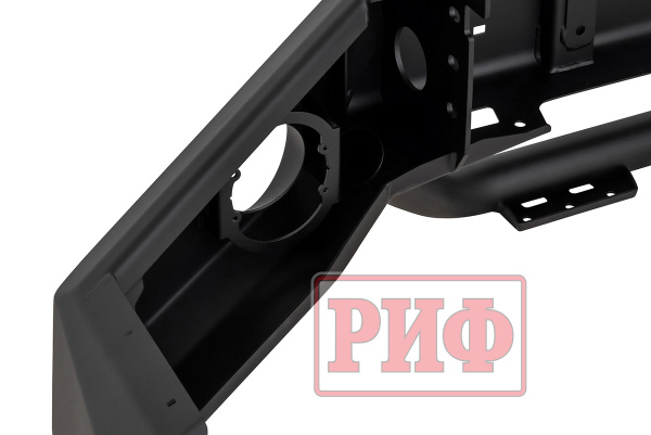 Бампер РИФ силовой передний JAC T6, SOLLERS ST6 под штатные. фары, с центр. защитной дугой