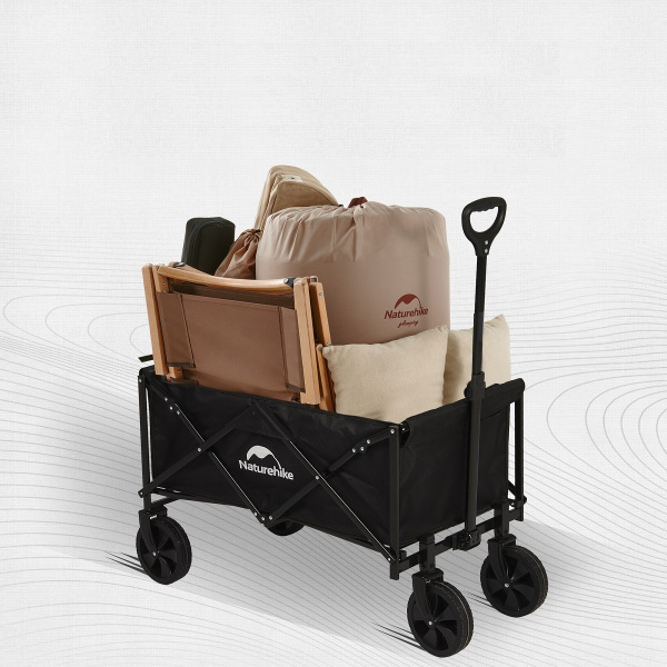 Тележка туристическая Naturehike Light 98х50х56/101 см, 110л., черная