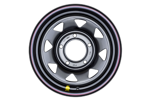 Диск усиленный для ВАЗ НИВА стальной черный 5x139,7 6,5xR15 d98,5 ET+30 (треуг.)