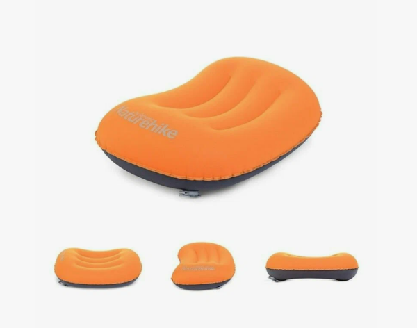 Подушка туристическая надувная Naturehike 42x32x11см, оранжевая